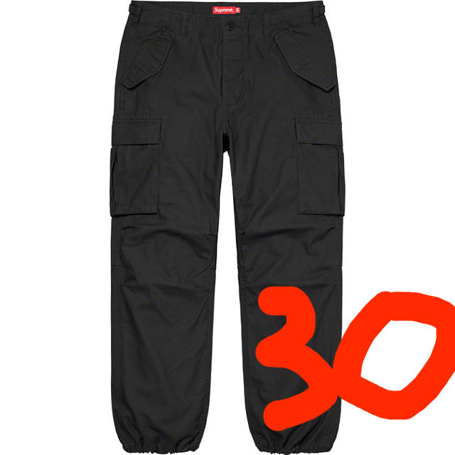 supreme Cargo Pant 30 black 黒 S シュプリーム