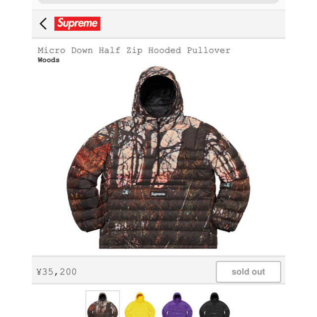 Supreme(シュプリーム)のMicro Down Half Zip Hooded Pullover  メンズのジャケット/アウター(ナイロンジャケット)の商品写真