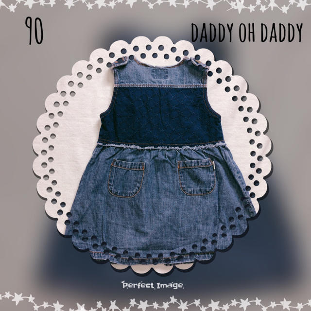 daddy oh daddy(ダディオーダディー)のデニム⭐︎ジャンパースカート⭐︎刺繍⭐︎ダディオダディ キッズ/ベビー/マタニティのキッズ服女の子用(90cm~)(スカート)の商品写真