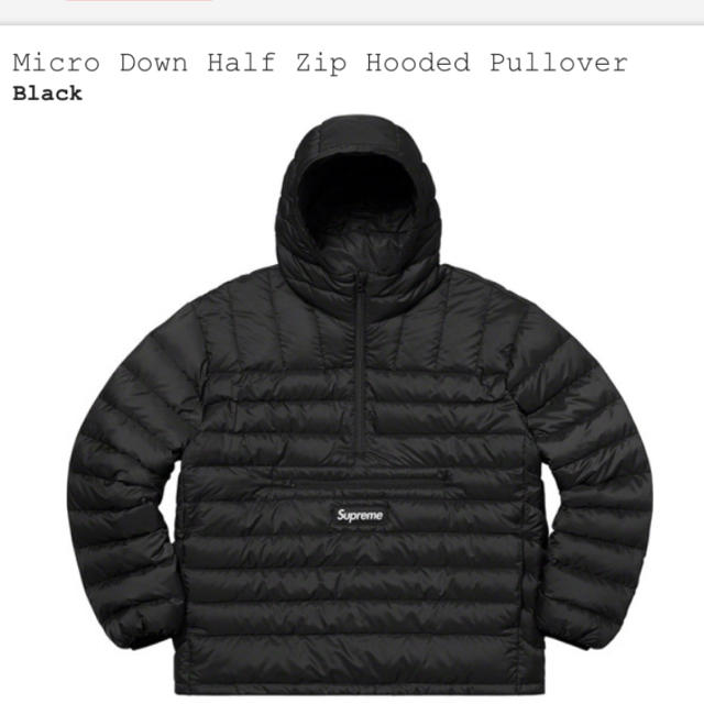 商品名：Micro Down Half Zip Hooded PulloverBlack