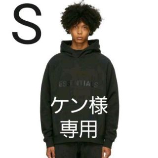 フィアオブゴッド(FEAR OF GOD)の【Sサイズ】FOGエッセンシャルズ　ロゴパーカー ブラック(パーカー)