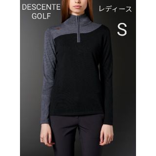 デサント(DESCENTE)のデサントゴルフ  ハ―フジップ 薄手ニットセ―タ― Sサイズ『レディース』(ウエア)