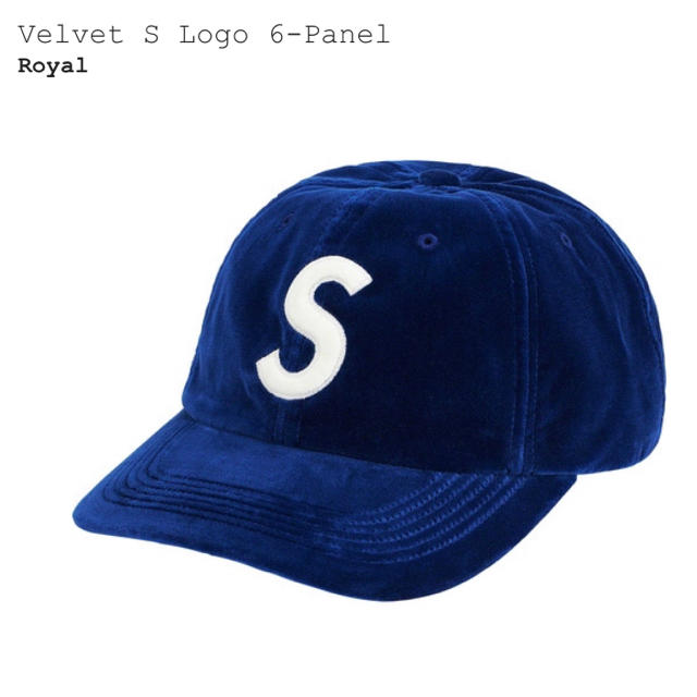 【supreme】Velvet S Logo 6-Panel Royal