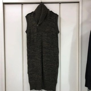 コムデギャルソン(COMME des GARCONS)の美品！COMME des GARCONS ショールカラー ニット ワンピース(ひざ丈ワンピース)