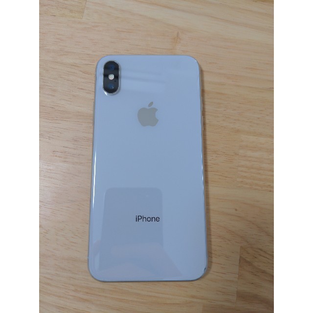 美品】iPhone X Silver 64GB SIMフリー 本体-