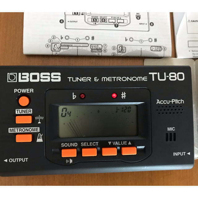 BOSS(ボス)のBOSS TU-80 チューナー＆メトロノーム 楽器の楽器 その他(その他)の商品写真