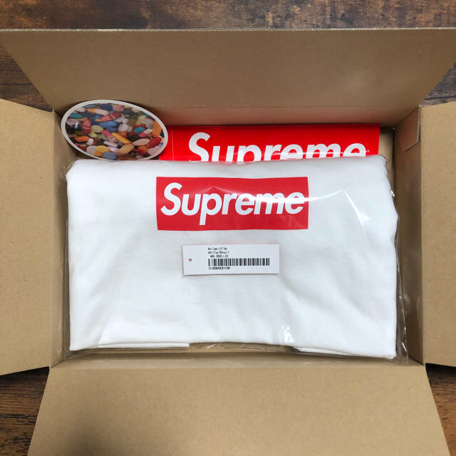 【新品】Supreme Box Logo L/S Tee White Sサイズ