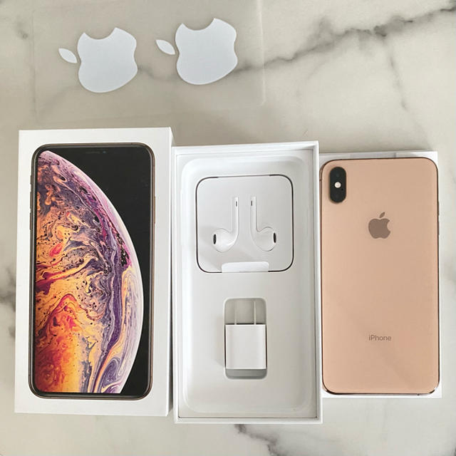 iPhone(アイフォーン)の値下げ！iPhone Xs Max Gold 256 GB SIMフリー スマホ/家電/カメラのスマートフォン/携帯電話(スマートフォン本体)の商品写真