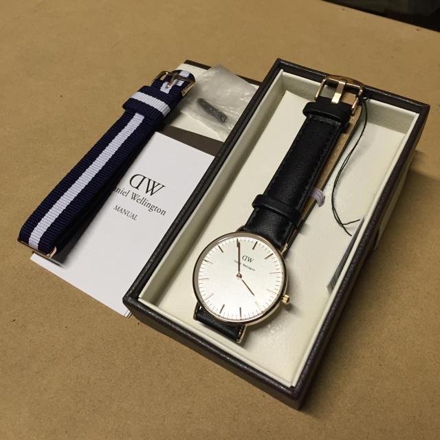 Daniel Wellington(ダニエルウェリントン)のDW ローズゴールド×ブラック レディースのファッション小物(腕時計)の商品写真