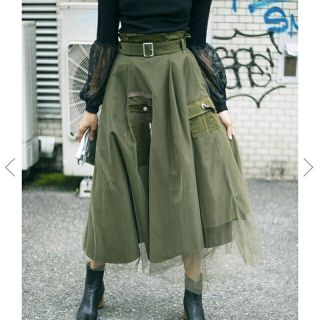 アメリヴィンテージ  MYLITARY ASYMMETRY SKIRT チュール