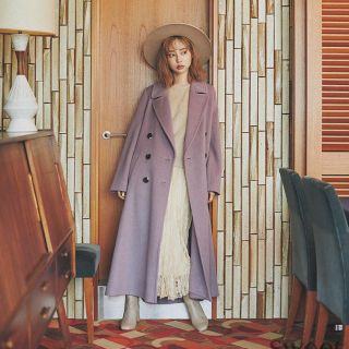 COCO DEAL - COCODEAL バックフレアロングコート パープルの通販 by
