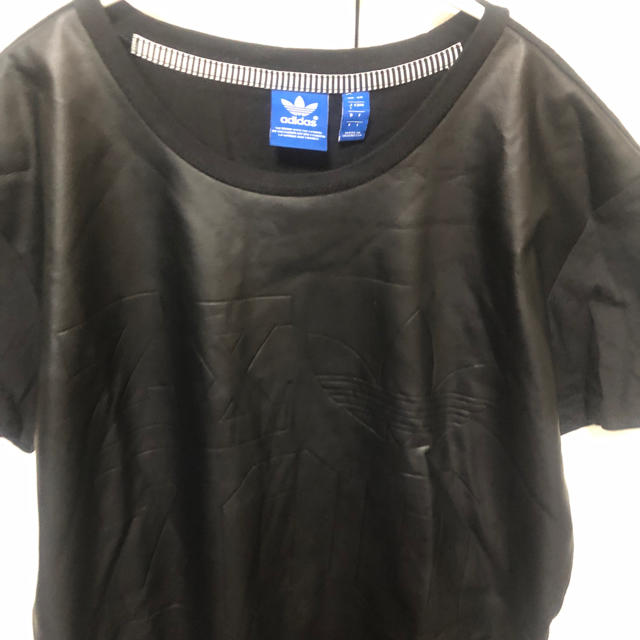 adidas(アディダス)のadidas Tシャツワンピース　美品　黒 レディースのトップス(トレーナー/スウェット)の商品写真