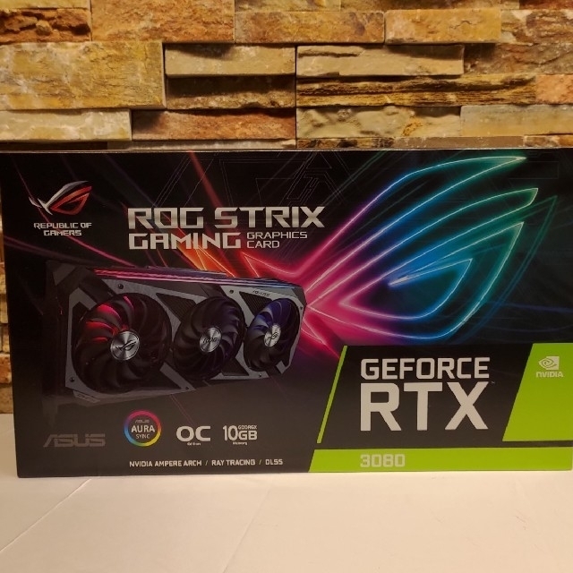 ASUS(エイスース)のASUS ROG-STRIX RTX3080 O10G GAMING スマホ/家電/カメラのPC/タブレット(PCパーツ)の商品写真