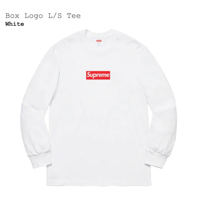 メンズSupreme Box logo L/S tee ボックスロゴ 白　Mサイズ