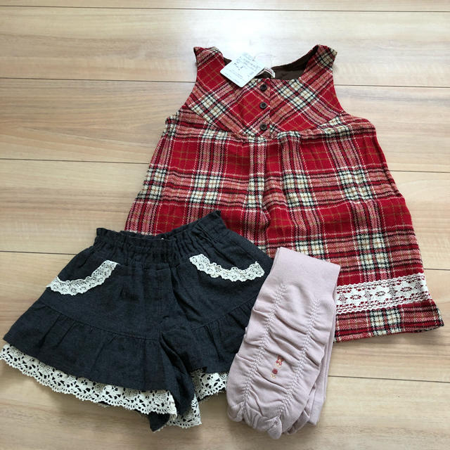 Branshes(ブランシェス)のブランシェス　女の子3点セット キッズ/ベビー/マタニティのキッズ服女の子用(90cm~)(その他)の商品写真