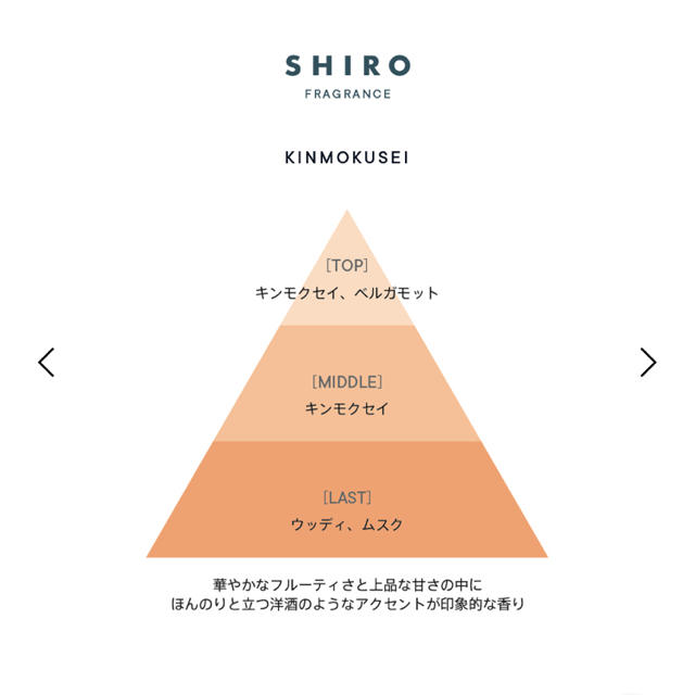 shiro(シロ)のShiro キンモクセイ オードパルファン コスメ/美容の香水(香水(女性用))の商品写真