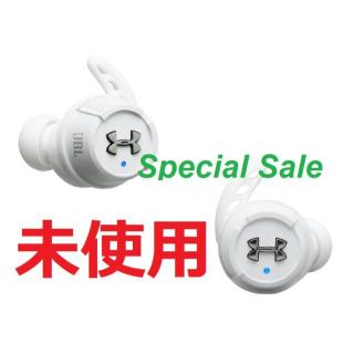 アンダーアーマー(UNDER ARMOUR)のJBL Under Armour True Wireless Flash 白(ヘッドフォン/イヤフォン)