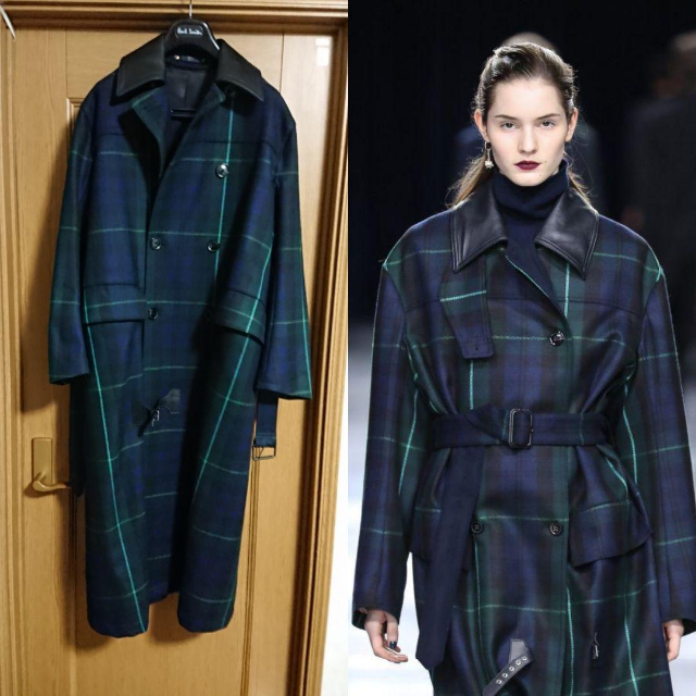 ポールスミス18aw パリコレクション マキシ丈 ブラックウォッチトレンチコート | フリマアプリ ラクマ