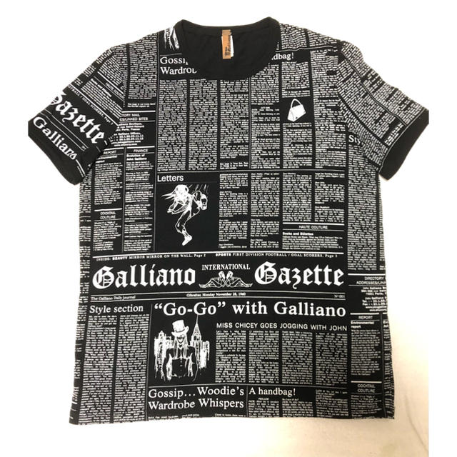 JOHN GALLIANO ジョンガリアーノ 半袖Ｔシャツ Vネック ブランドロゴ 5NMD055026 コットン ホワイト サイズM 美品  48824