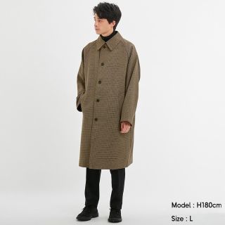 ジーユー(GU)のGU ガンクラブチェックビッグコートL 19AW ユニクロ(トレンチコート)