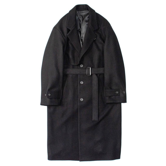 COMOLI(コモリ)のstein(シュタイン)/LAY CHESTER COAT/Black メンズのジャケット/アウター(チェスターコート)の商品写真