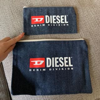 ディーゼル(DIESEL)のディーゼルのロゴデニムポーチ2個セット(ポーチ)