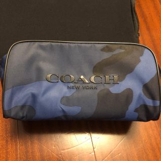 コーチ(COACH)のCoach ブルーカモフラ ポーチ(セカンドバッグ/クラッチバッグ)