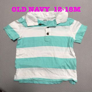 オールドネイビー(Old Navy)のオールドネイビー　ボーダー ポロシャツ　12-18 80cm(シャツ/カットソー)