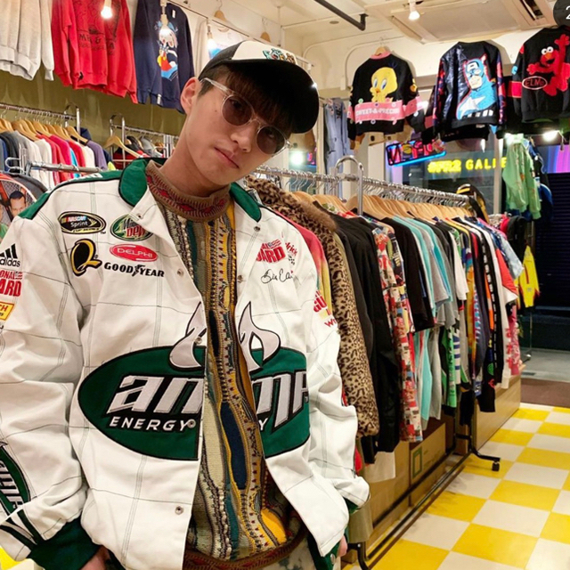 百足 レーシングジャケット 古着 Lサイズ グリーン 限定値下げ