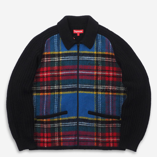 Supreme - Plaid Front Zip Sweater Lニット/セーター