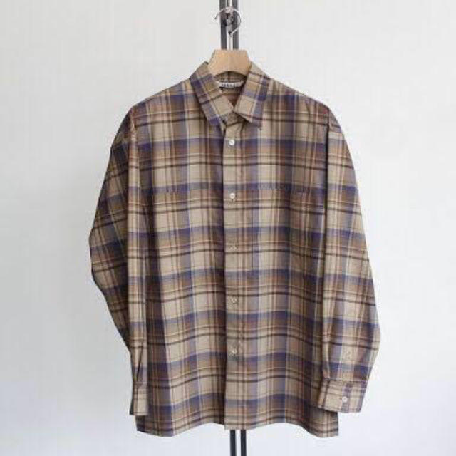 AURALEE 18aw WOOL CHECK SHIRTS