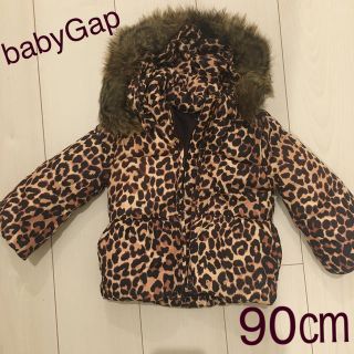 ベビーギャップ(babyGAP)のbaby GAP レオパードダウン　90㎝(コート)