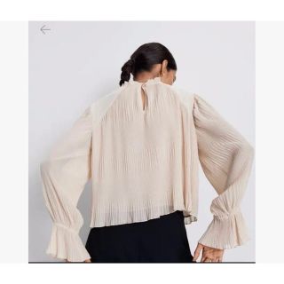 ザラ(ZARA)のザラ プリーツブラウス シフォンブラウス フリル セルフォード snidel(シャツ/ブラウス(長袖/七分))