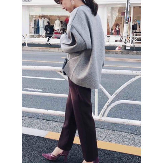 Ameri VINTAGE(アメリヴィンテージ)のSEAM SLEEVE WOOL TOP グレー レディースのトップス(カットソー(長袖/七分))の商品写真