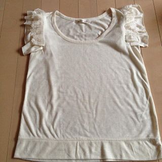 ユナイテッドアローズグリーンレーベルリラクシング(UNITED ARROWS green label relaxing)の袖フリル♡カットソー(Tシャツ(半袖/袖なし))