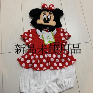 ディズニー(Disney)のミニーマウス　なりきりロンパース　子供服(ロンパース)