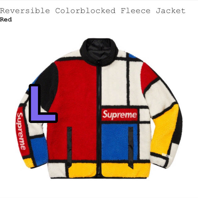 Reversible Colorblocked Fleece Jacke Lジャケット/アウター