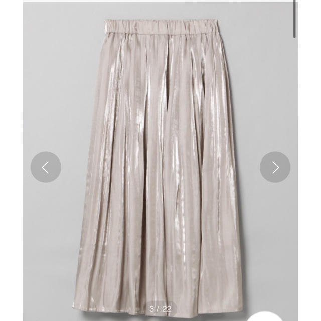 JEANASIS(ジーナシス)のシャイニーケシプリーツロングスカート レディースのスカート(ロングスカート)の商品写真