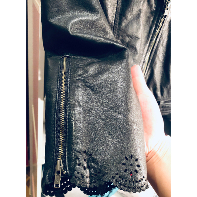 ジルJILLSTUART本革ライダースジャケットスカラップ29000円スナイデル