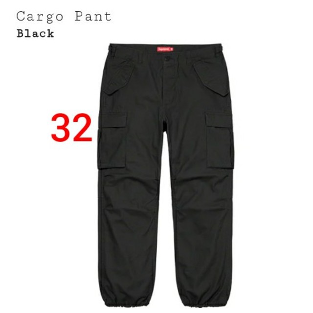 supreme cargo pant black 32
