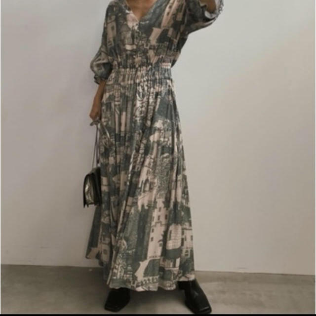 【AMERI 】TOWN VOLUME GATHER DRESS