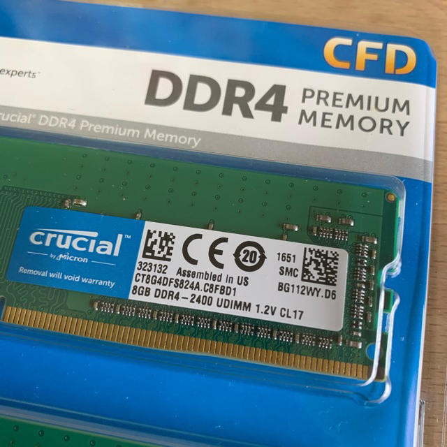 新品未開封　DDR4 PC4-19200 16GB(8GB×2枚) 3