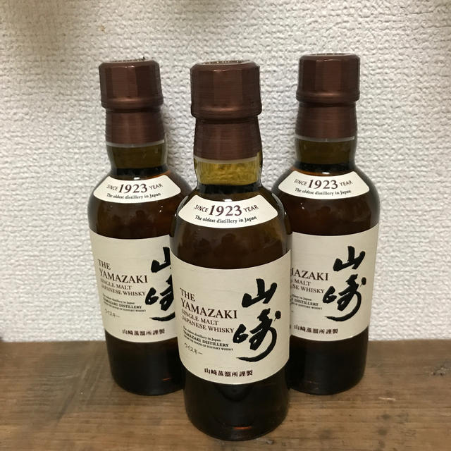 【送料込・未開栓】 山崎×3本(180ml)