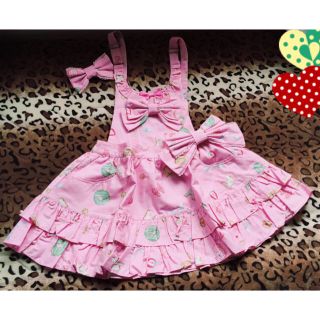 アンジェリックプリティー(Angelic Pretty)のサロペット＆バレッタセット(ミニワンピース)