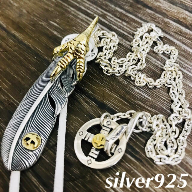 silver925 金爪フェザー ネックレス /  ゴローズ 好きにオススメ