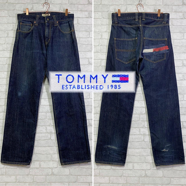 TOMMY(トミー)のTOMMY トミーヒルフィガー ビッグロゴ 濃紺 ジーンズ/M メンズのパンツ(デニム/ジーンズ)の商品写真