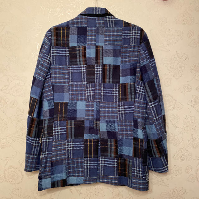 J.PRESS - J PRESS パッチワークデザイン ジャケット ブルー L J.PRESS - J PRESS パッチワークデザイン ジャケット ブルー L