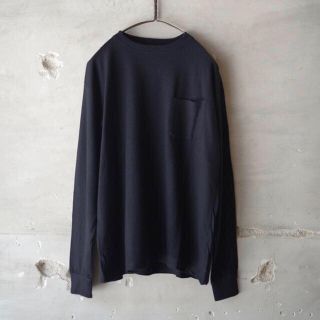 COMOLI 20aw  ウール天竺　長袖クルー　navy size1