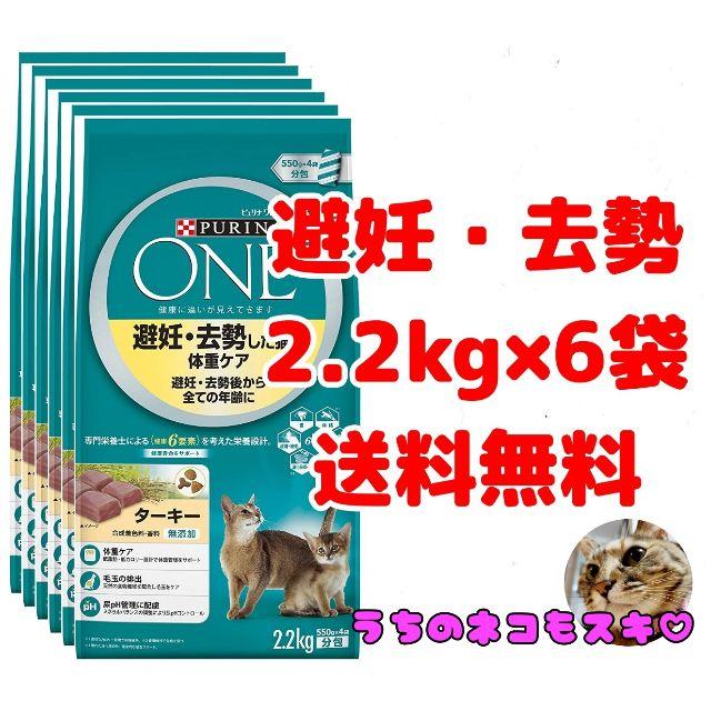 【2.2kg☓6袋】ピュリナワン 避妊・去勢した猫の体重ケア ターキー