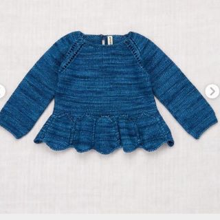 キャラメルベビー&チャイルド(Caramel baby&child )の美品　Misha and Puff Peplum Pullover Blue (ニット)